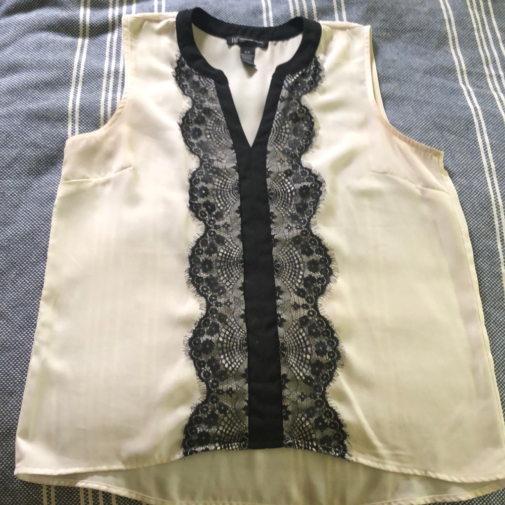 INC Lace Front Blouse